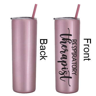 20 oz Personalized Respiratory Therapist Tumbler - Vinyl Decal