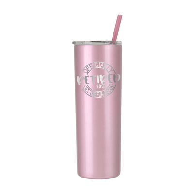 Personalized Officially Retired Tumbler - Laser Engraved