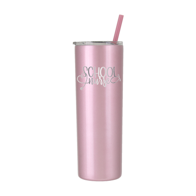 20 oz Personalized School Nurse Tumbler - Laser Engraved