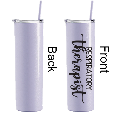 20 oz Personalized Respiratory Therapist Tumbler - Vinyl Decal