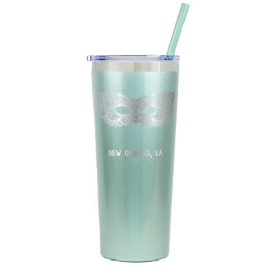 22 oz Personalized New Orleans Tumbler - Laser Engraved