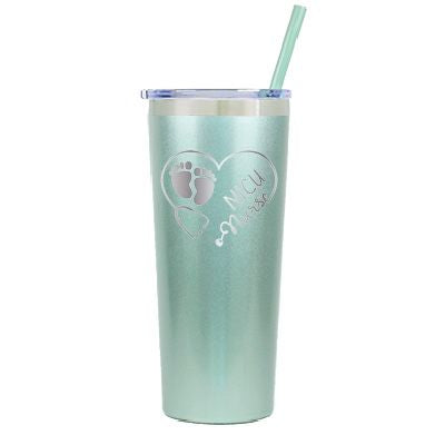 22 oz Personalized NICU Nurse Tumbler - Laser Engraved