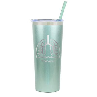 22 oz Personalized Respiratory Therapist Tumbler - Laser Engraved
