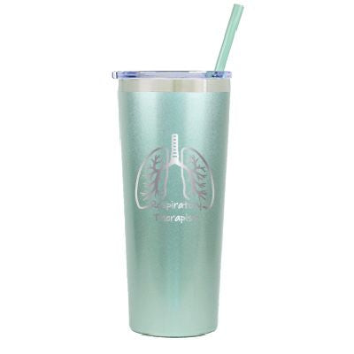 22 oz Personalized Respiratory Therapist Tumbler - Laser Engraved