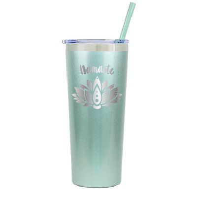 22 oz Personalized Yoga Tumbler - Laser Engraved