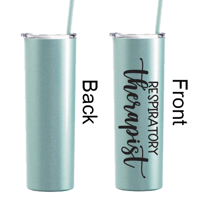 20 oz Personalized Respiratory Therapist Tumbler - Vinyl Decal