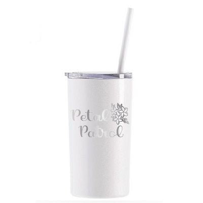 12 oz Personalized Flower Girl Tumbler - Laser Engraved