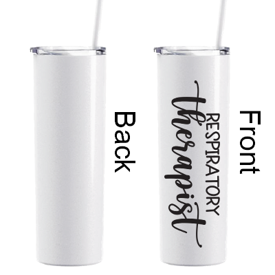 20 oz Personalized Respiratory Therapist Tumbler - Vinyl Decal