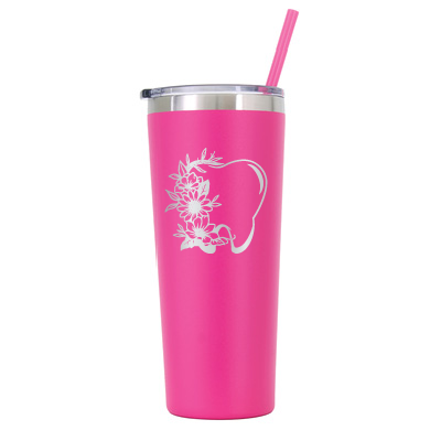 22 oz Personalized Dental Tumbler - Laser Engraved