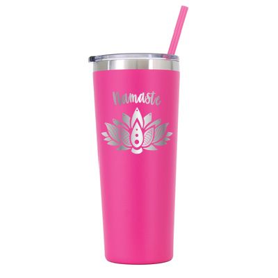 22 oz Personalized Yoga Tumbler - Laser Engraved