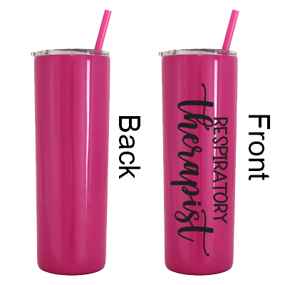 20 oz Personalized Respiratory Therapist Tumbler - Vinyl Decal