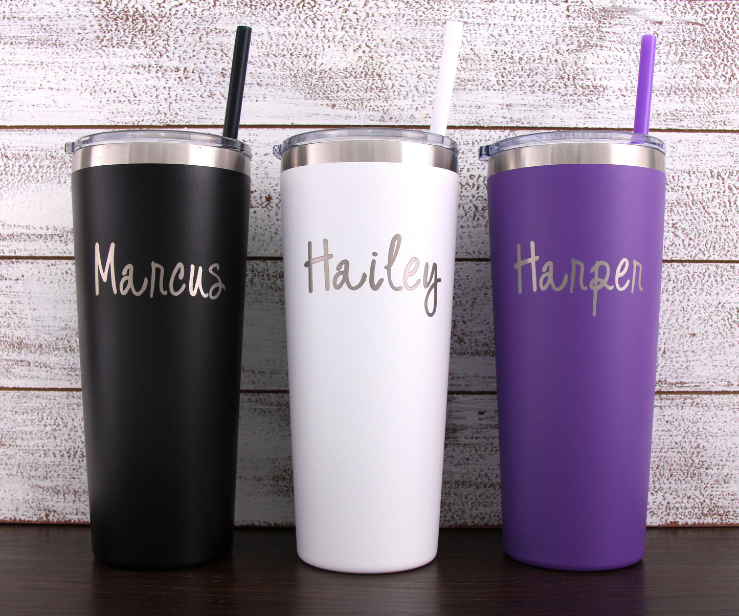 Texto personalizado de 22 oz grabado con láser