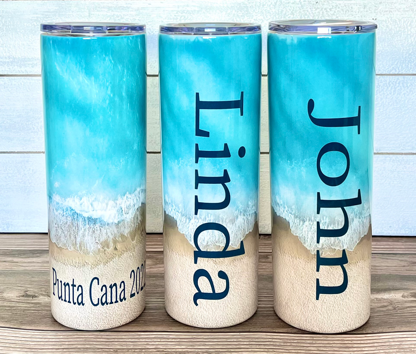 Vaso personalizado para vacaciones en la playa de 20 oz