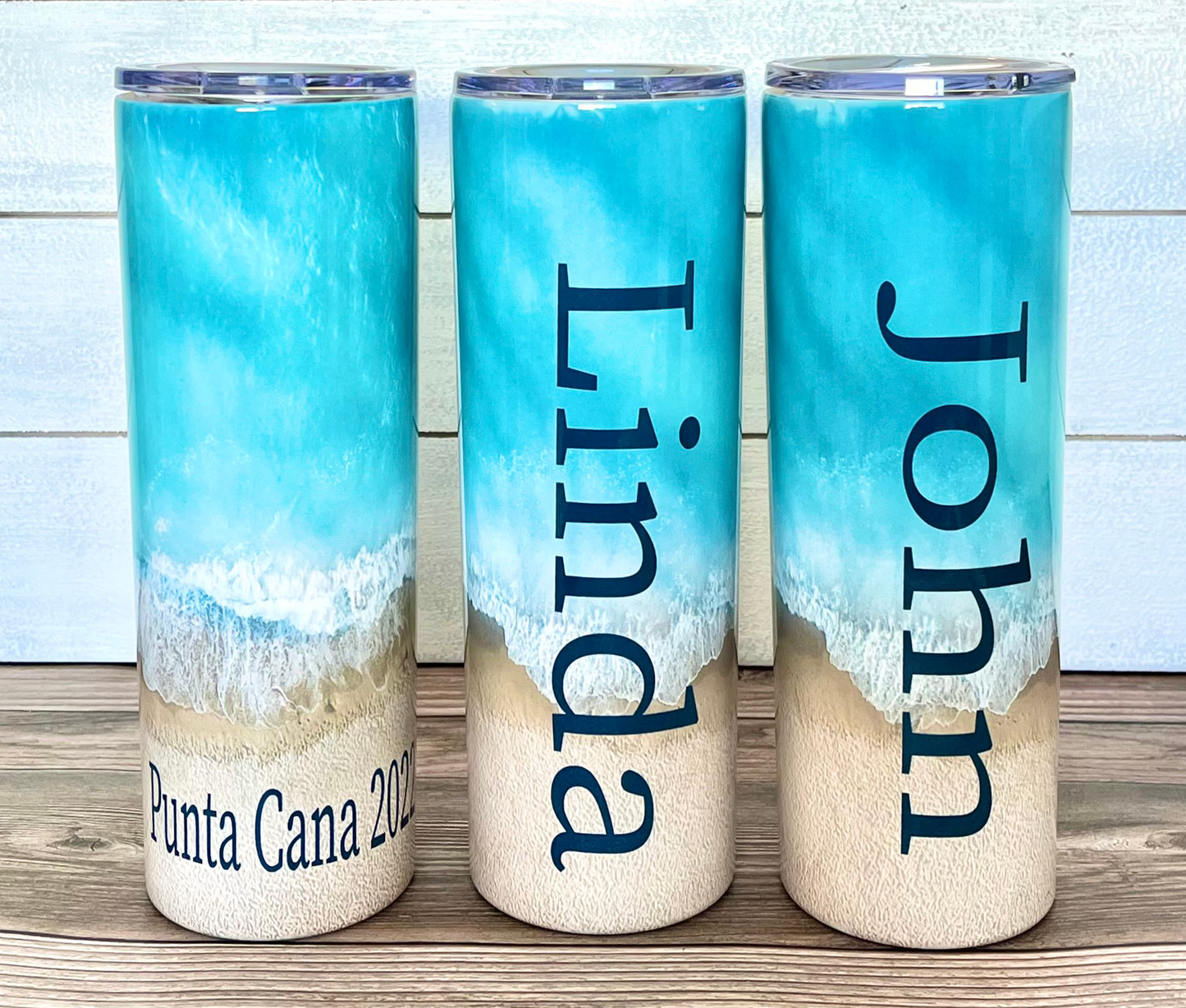 20 oz Personalized Beach Vacation Tumbler
