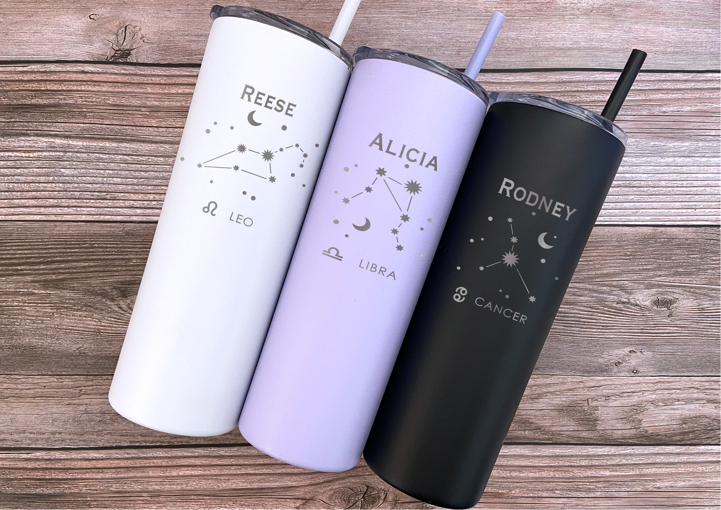 20 oz Personalized Astrology Tumbler - Laser Engraved