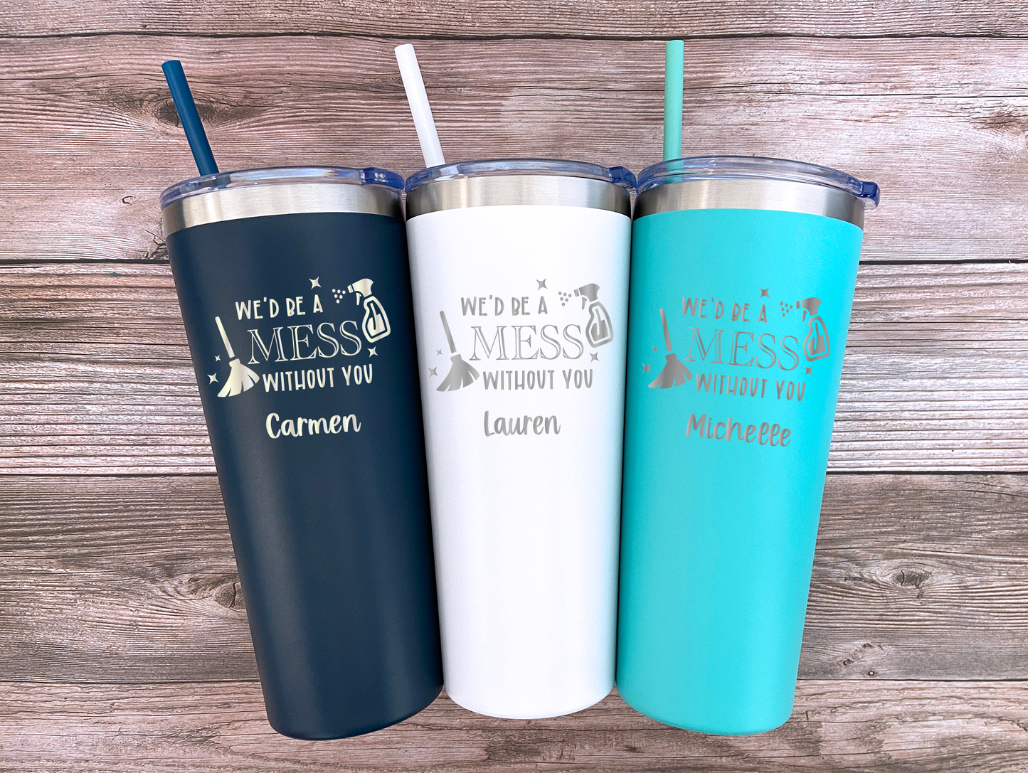 22 oz Personalized House Keeper Tumbler - Laser Engraved