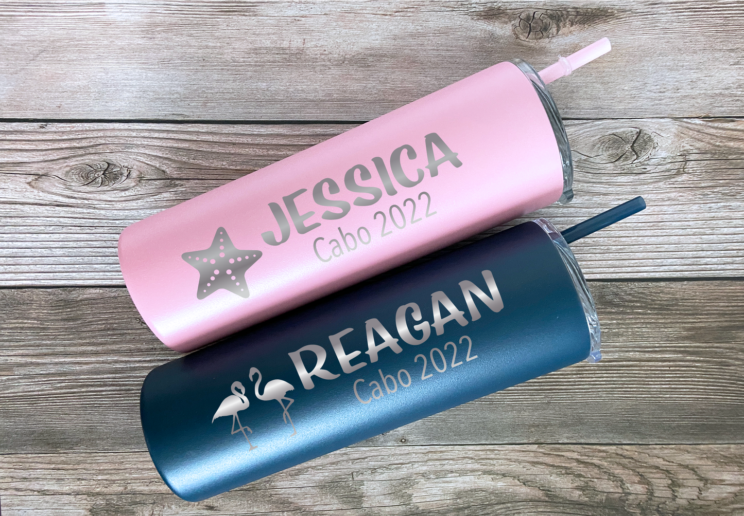 20 oz Personalized Vacation Tumbler - Laser Engraved