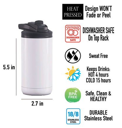 12 oz Personalized Animal Banner Water Bottle Tumbler