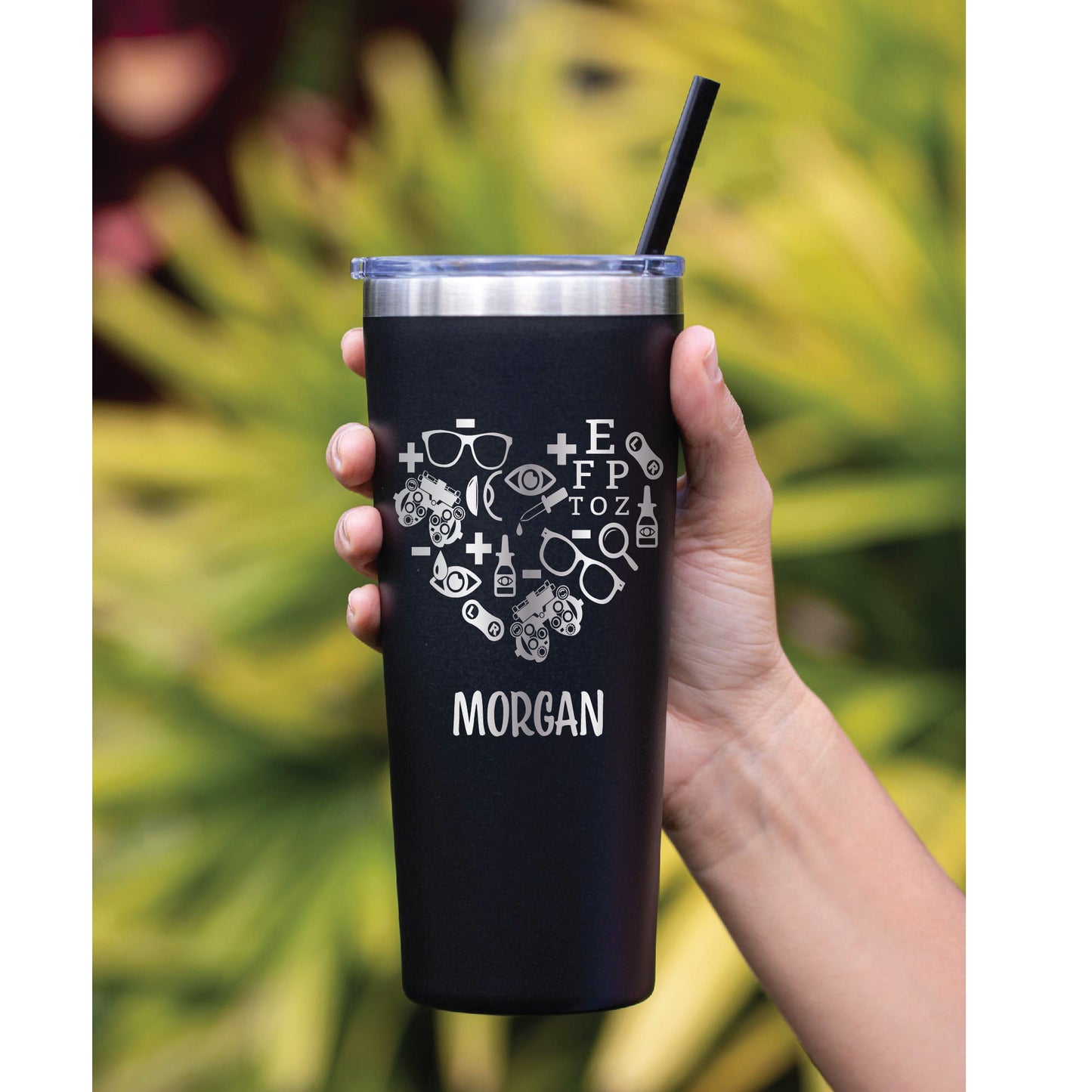 22 oz Personalized Optometry Tumbler - Laser Engraved