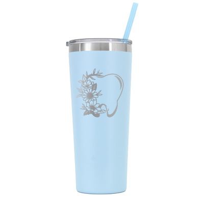 22 oz Personalized Dental Tumbler - Laser Engraved