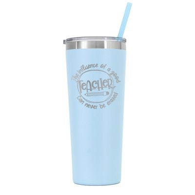 22 oz Personalized Teacher Influence Tumbler - Laser Engraved