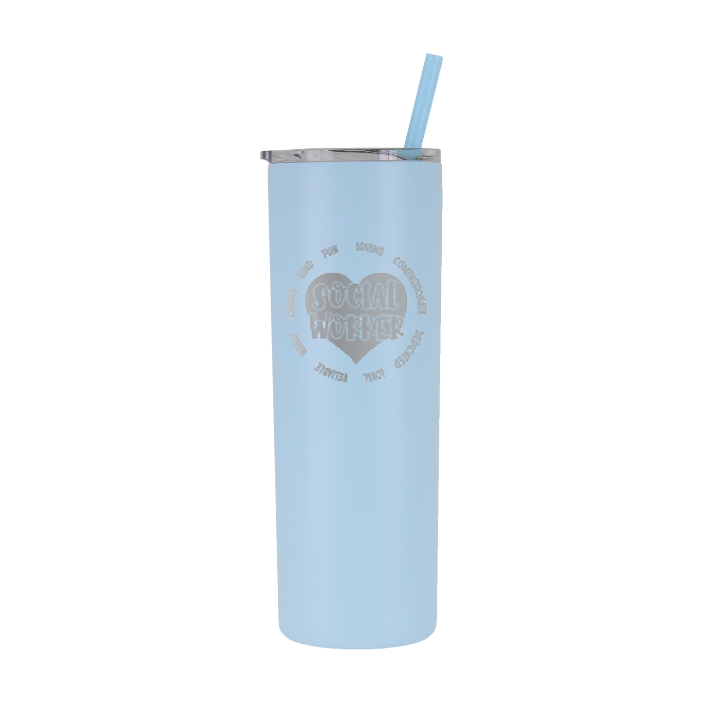 20 oz Personalized Social Worker Tumbler - Laser Engraved
