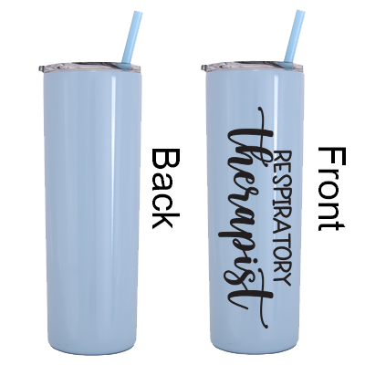 20 oz Personalized Respiratory Therapist Tumbler - Vinyl Decal