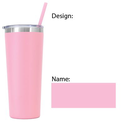 22  oz Personalized Baseball Tumbler - Laser Engraved