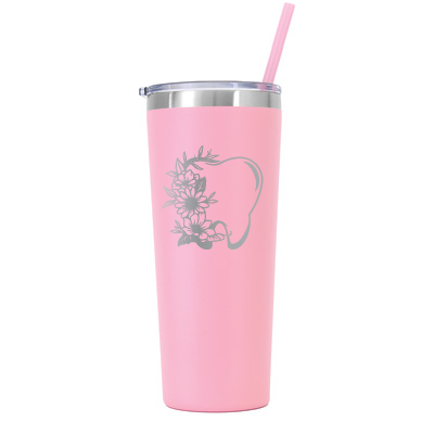 22 oz Personalized Dental Tumbler - Laser Engraved
