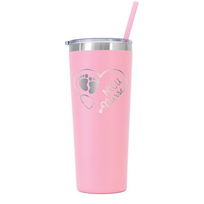 22 oz Personalized NICU Nurse Tumbler - Laser Engraved