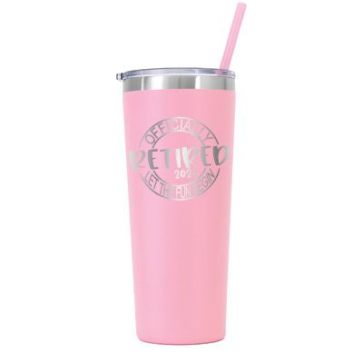 Personalized Officially Retired Tumbler - Laser Engraved