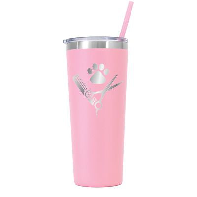 22 oz Personalized Pet Groomer Tumbler Laser Engraved