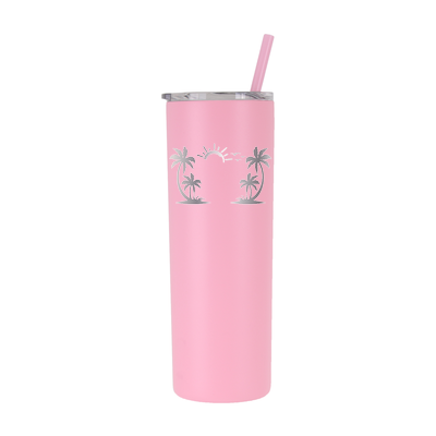 20 oz Personalized Beach Tumbler - Laser Engraved