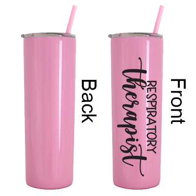 20 oz Personalized Respiratory Therapist Tumbler - Vinyl Decal