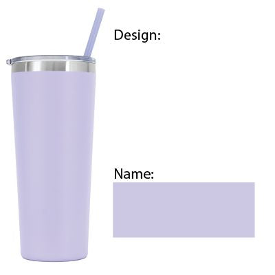 22  oz Personalized Baseball Tumbler - Laser Engraved