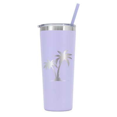 22 oz Personalized Palm Tree Vacation Tumbler