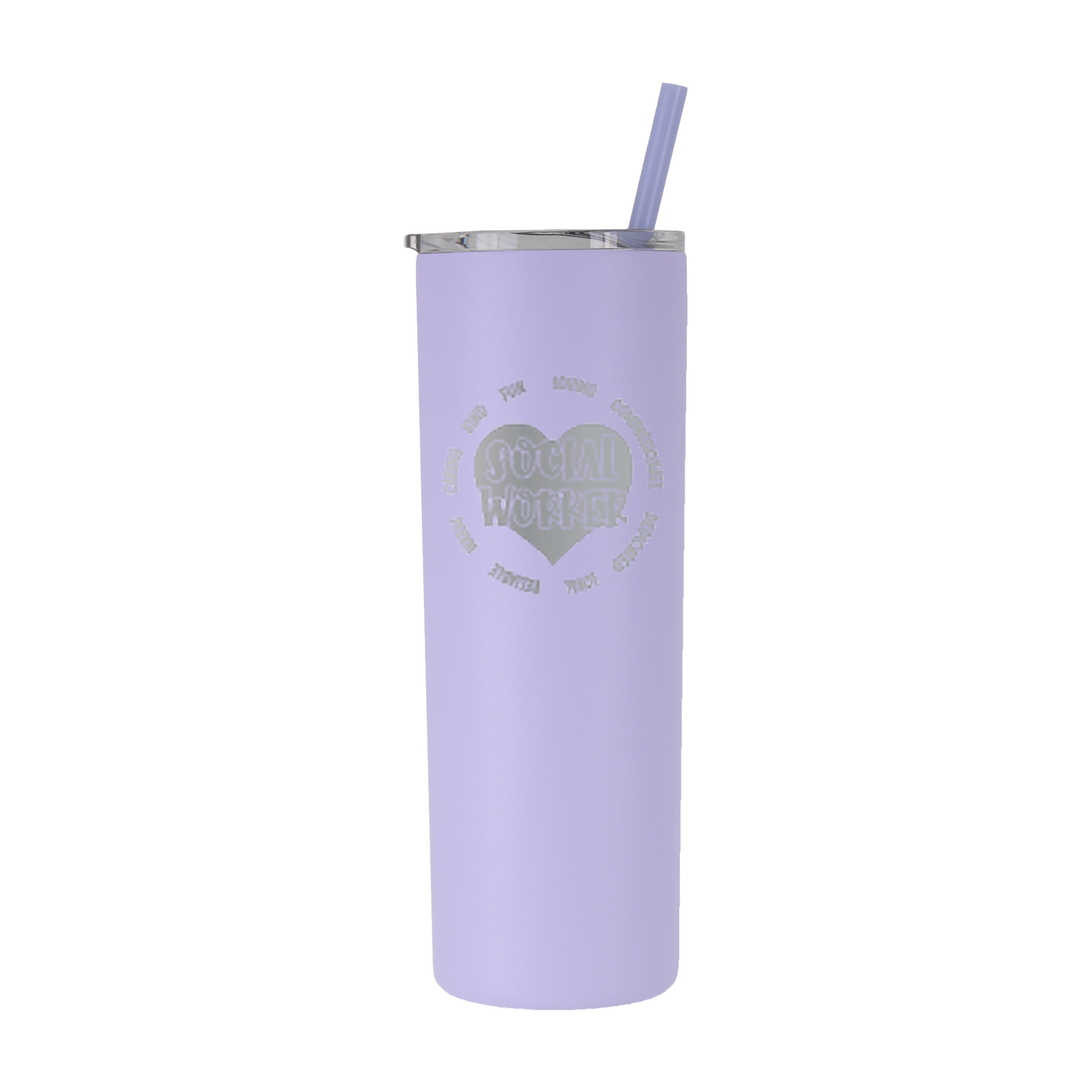 20 oz Personalized Social Worker Tumbler - Laser Engraved