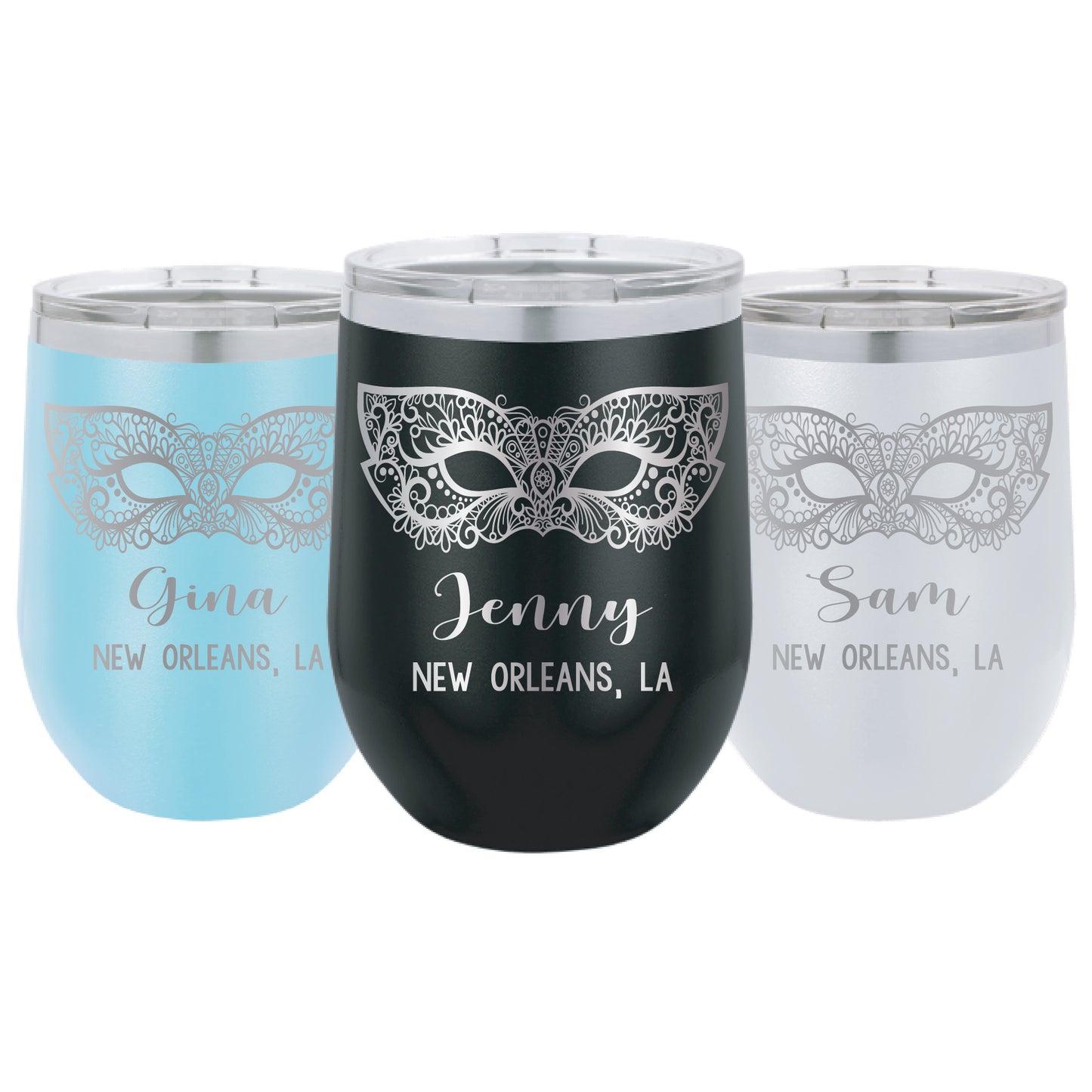 Vaso New Orleans personalizado de 12 oz - grabado con láser