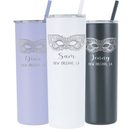 20  oz Personalized New Orleans Tumbler - Laser Engraved