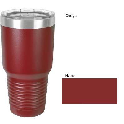 30  oz Personalized Baseball Tumbler - Laser Engraved