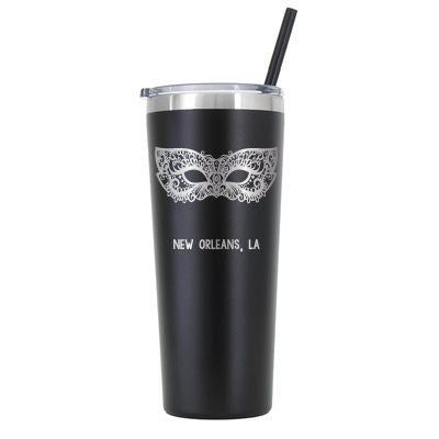 22 oz Personalized New Orleans Tumbler - Laser Engraved