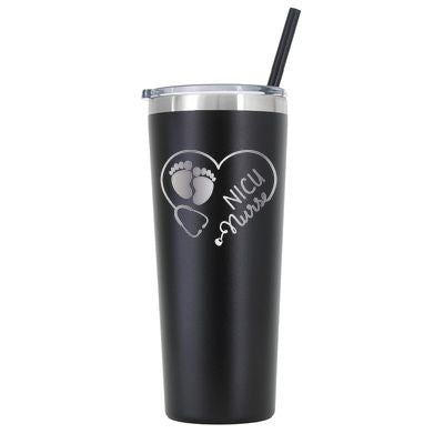 22 oz Personalized NICU Nurse Tumbler - Laser Engraved
