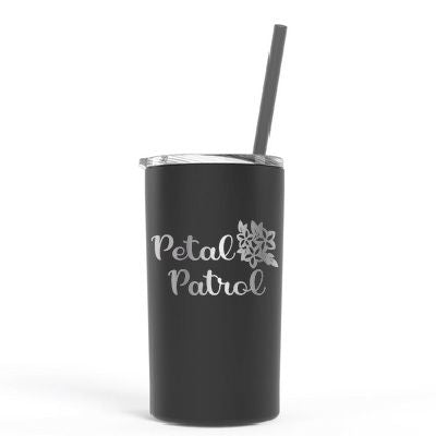 12 oz Personalized Flower Girl Tumbler - Laser Engraved