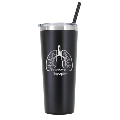 22 oz Personalized Respiratory Therapist Tumbler - Laser Engraved