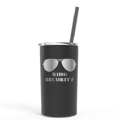 12 oz Personalized Ring Bearer Tumbler - Laser Engraved