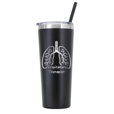 22 oz Personalized Respiratory Therapist Tumbler - Laser Engraved