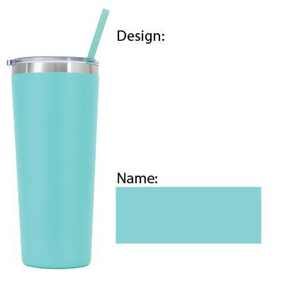 22  oz Personalized Baseball Tumbler - Laser Engraved