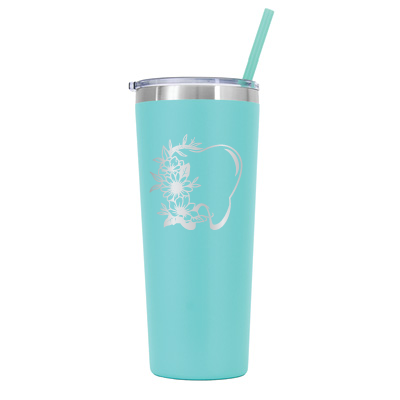 22 oz Personalized Dental Tumbler - Laser Engraved