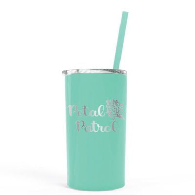 12 oz Personalized Flower Girl Tumbler - Laser Engraved