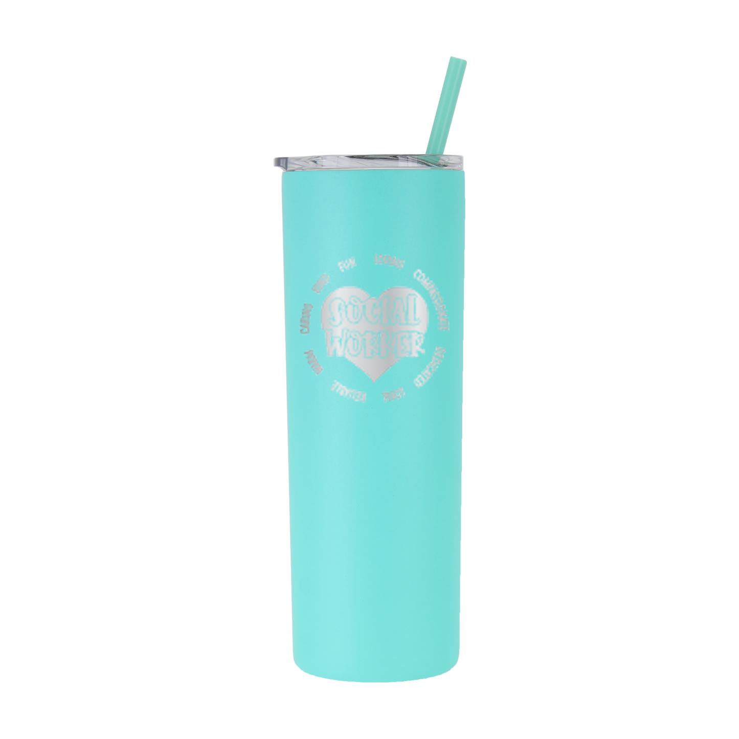 20 oz Personalized Social Worker Tumbler - Laser Engraved